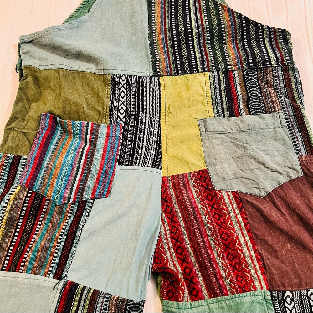 Colorful Patchwork Overalls - Picture 8 of 8